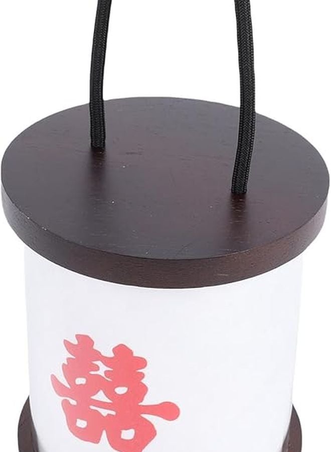 فانوس طاولة خشبي محمول قابل لإعادة الشحن، مصباح ليلي باللمس عبر USB، حرف السعادة المزدوجة الصيني - Image 2